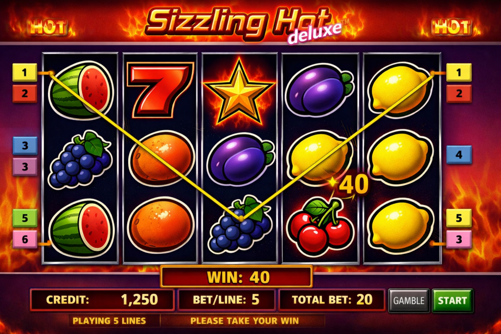 Sizzling Hot Deluxe slot Novomatic Greentube